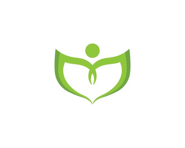 green leaf ecology nature element vector icon