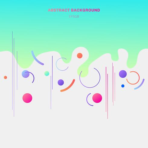 Abstract Composition Vibrant Color Geometric Splash Circles Shapes