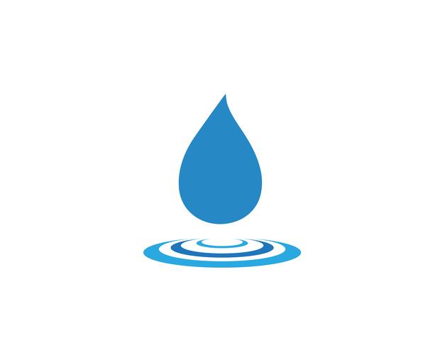 Diseño del ejemplo del vector de la plantilla del logotipo del descenso del agua