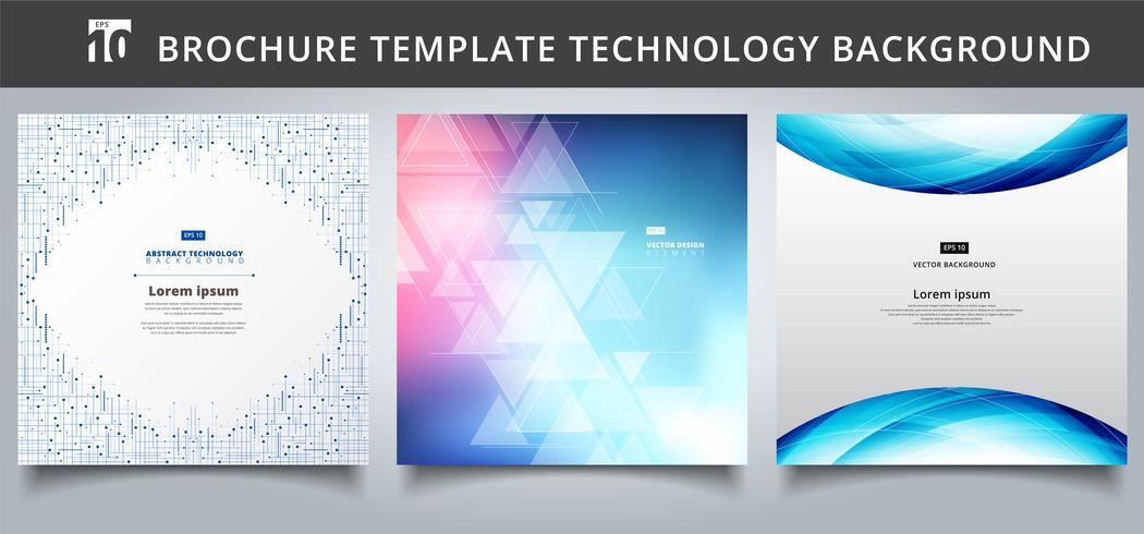 Set template technology covers design. vector