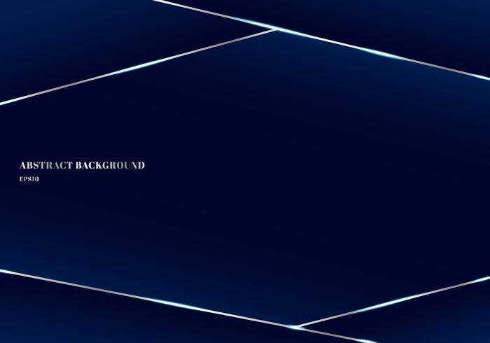 Abstract template geometric triangle and silver lines dark blue premium background. Low poly shapes and luxury style. You can use for brochure, poster, leaftlet, banner web, presentation, book, annual report, etc. vector