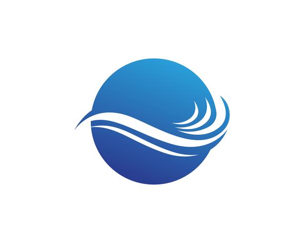 Diseño del ejemplo del vector de Logo Template del agua de la onda