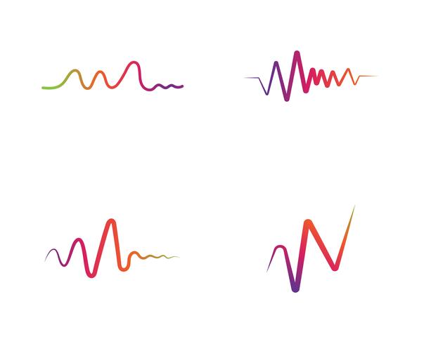 Sound waves vector illustration