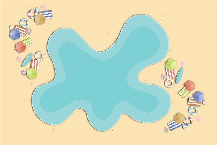 Ver fondo de playa y mar de verano vector