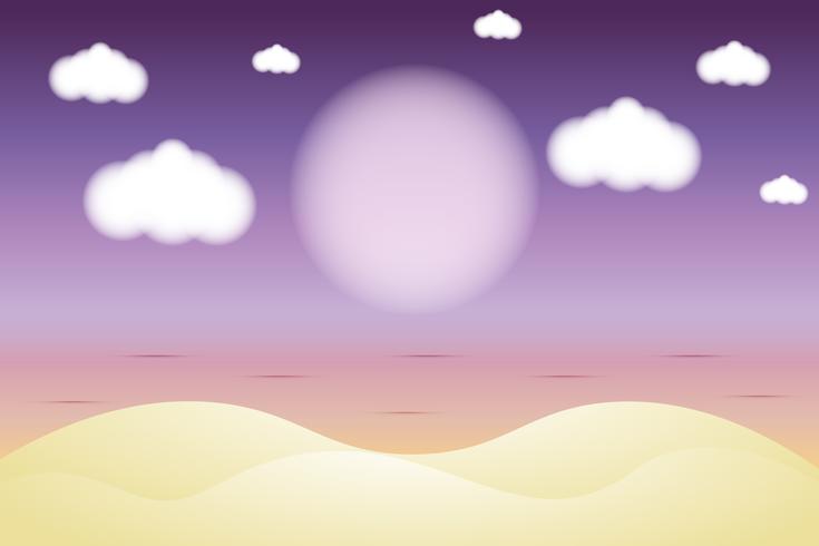 Ver fondo de playa y mar de verano vector