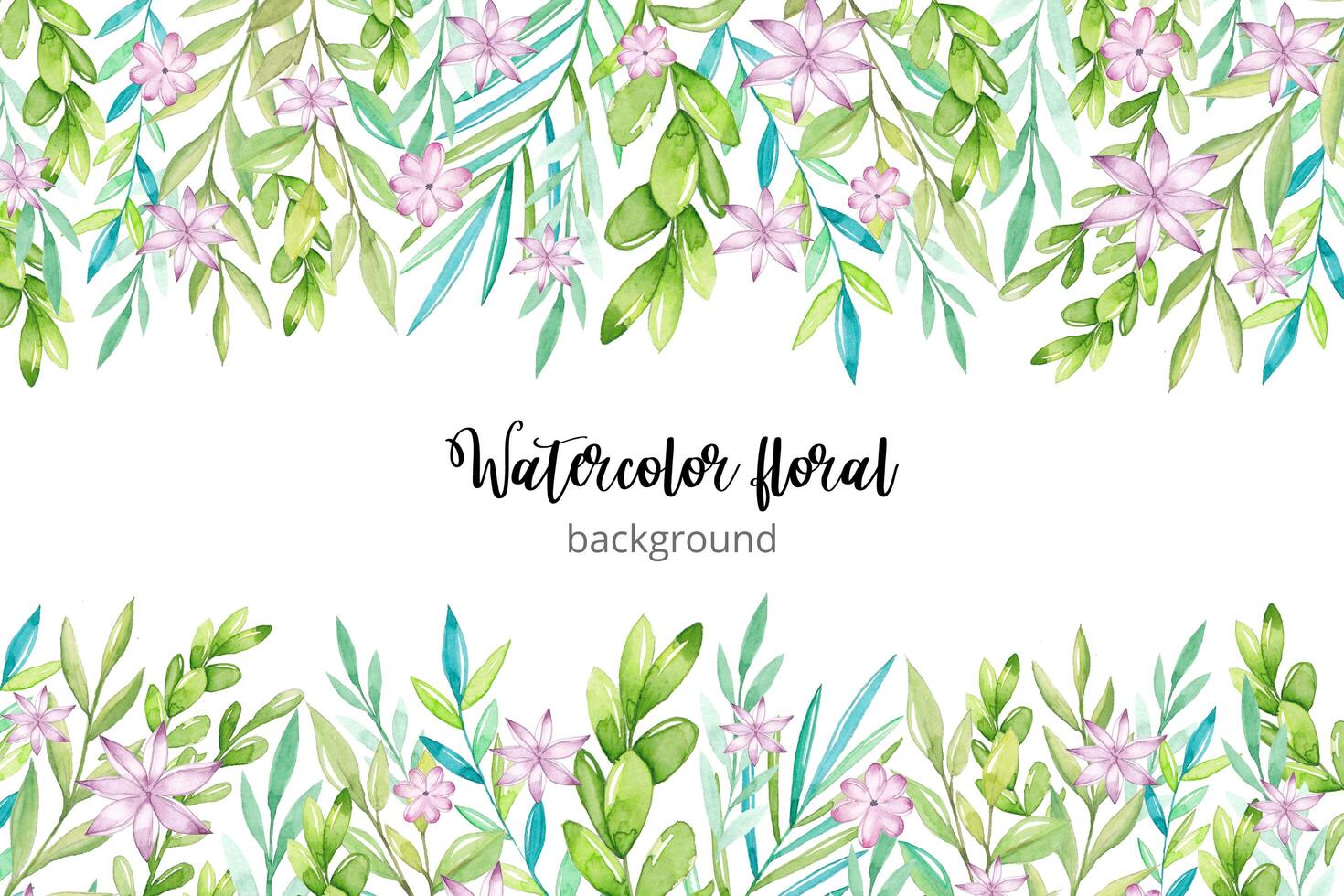 Watercolor tropical background vector