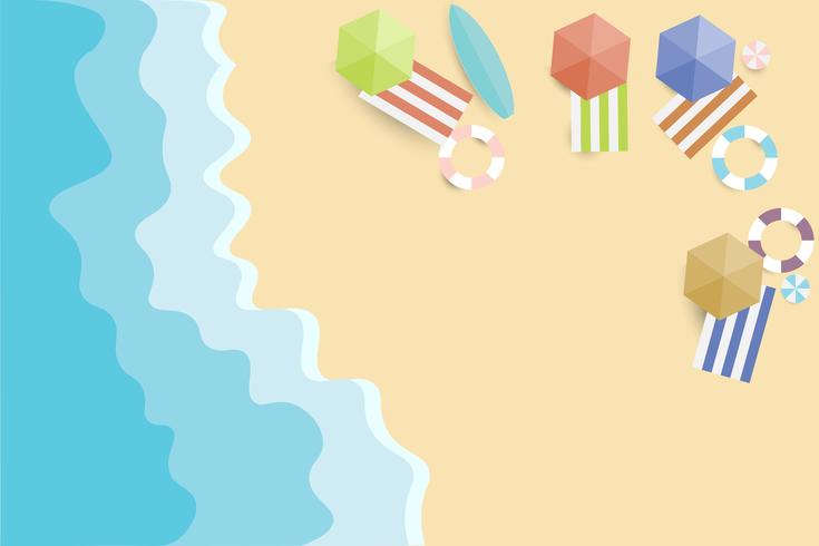 Ver fondo de playa y mar de verano vector