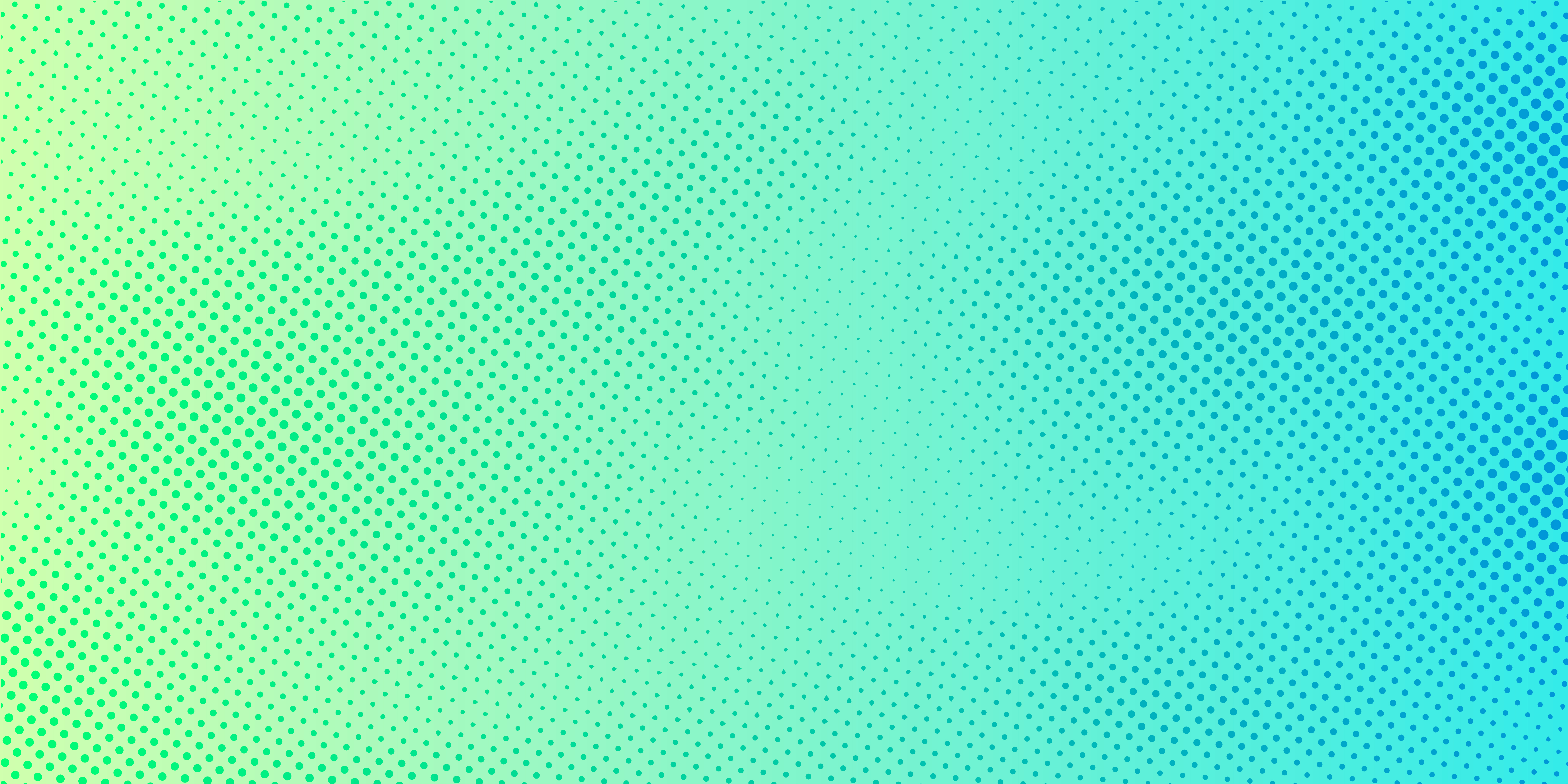 Abstract bright green and blue gradient color background with halftone