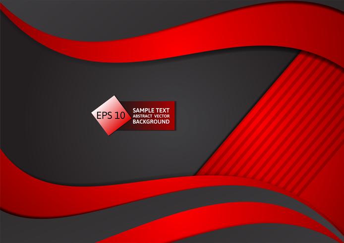 Red And Black Color Abstract Geometric Background Vector