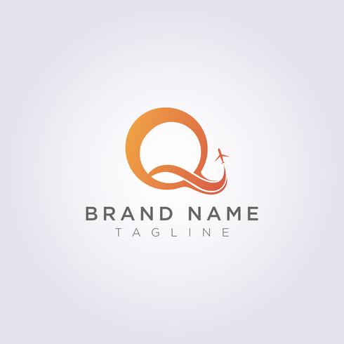 Logo Design combines the letter Q with the plane for your Business or Brand vector