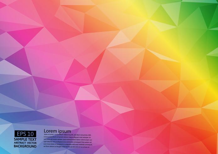 Fondo gráfico del vector del ejemplo triangular geométrico de la pendiente del color del arco iris. Vector de diseño poligonal para el fondo de su negocio.