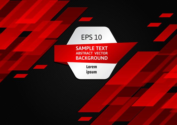 Red and black geometric abstract background with copy space, New vector Illustration