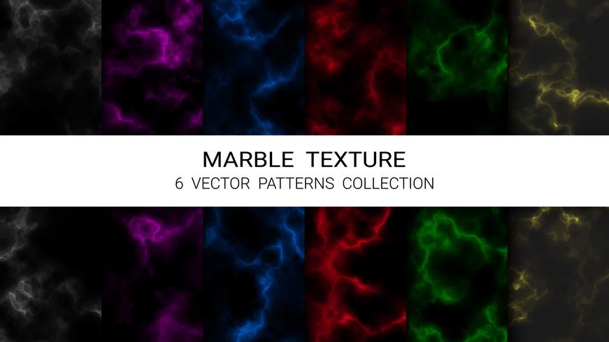 Marble Texture, Premium Set of Vector Patterns Collection, Abstract Background Template.