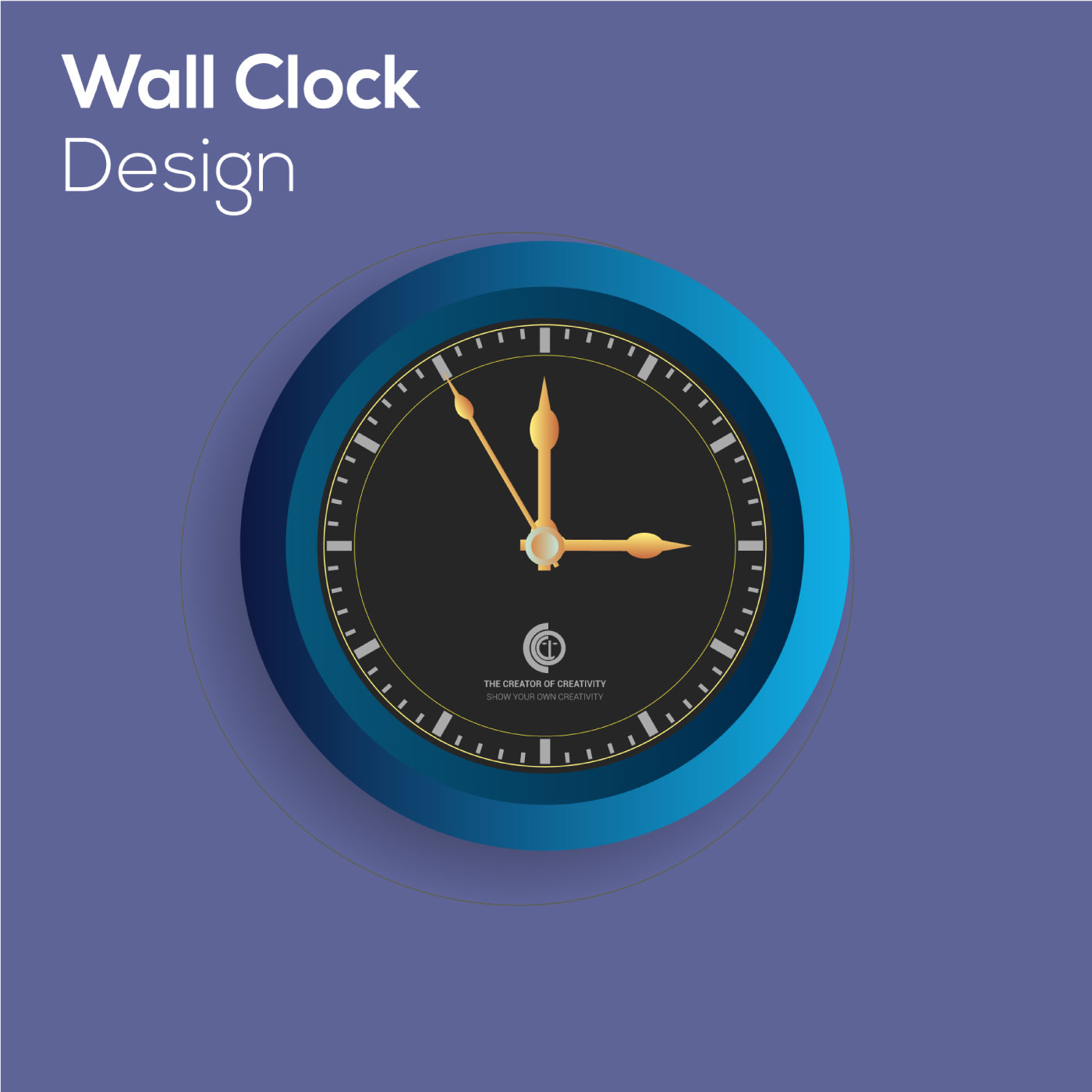 Abstract Wall Clock Design 581003 Vector Art at Vecteezy