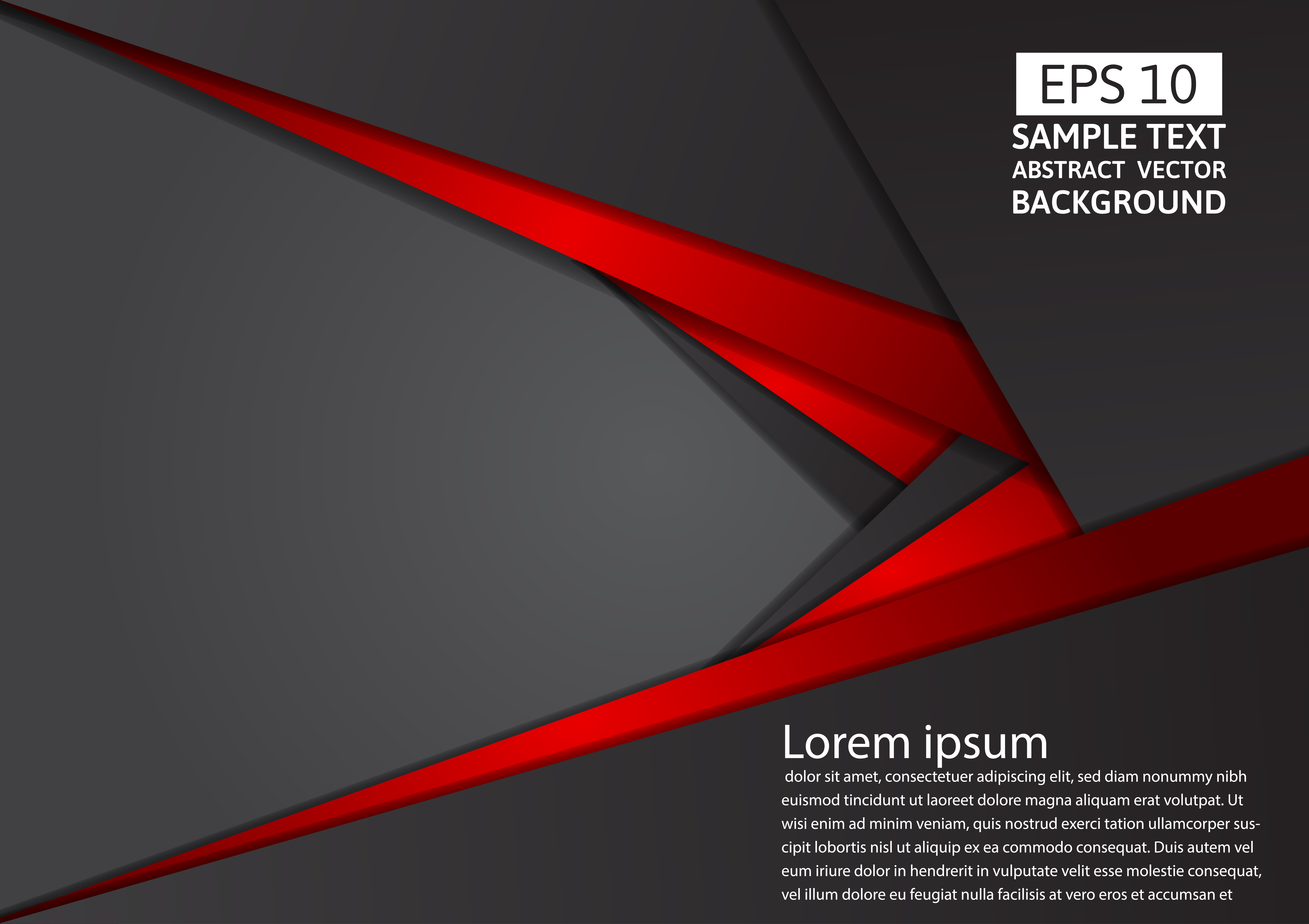 Geometric abstract background red and black color with