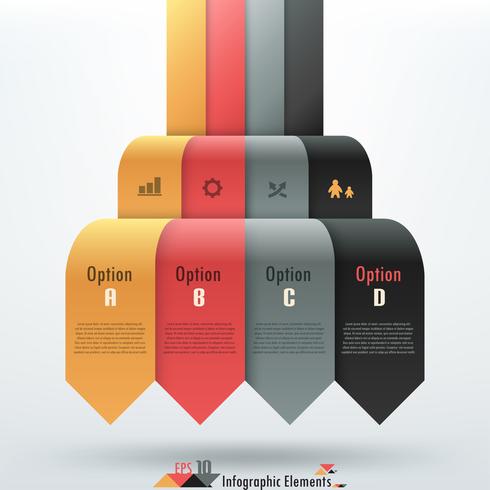 Infografía moderna opciones banner. vector