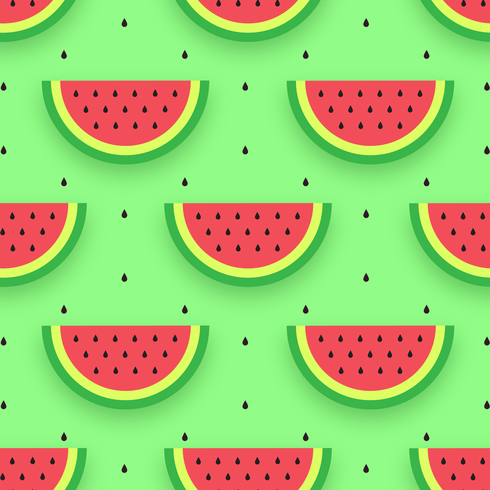 Watermelon Slices Seamless Pattern vector