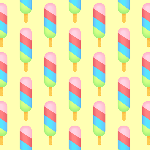 Colorful Popsicles Seamless Pattern vector