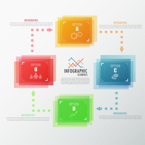 Infografía moderna opciones banner. vector