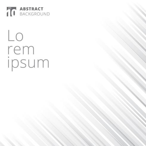 Abstract lines gray oblique on white background. vector