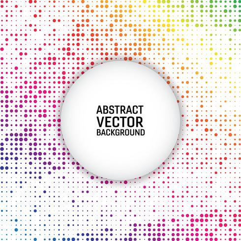 Rainbow color vector modern geometrical circle abstract background. Dotted texture template. Geometric pattern in halftone style