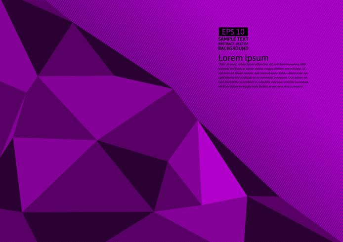 Purple color polygon abstract background with copy space, Vector illustration eps10