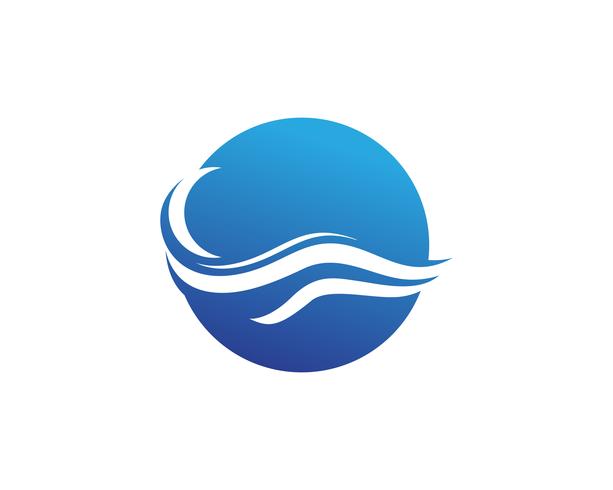 Diseño del ejemplo del vector de Logo Template del agua de la onda