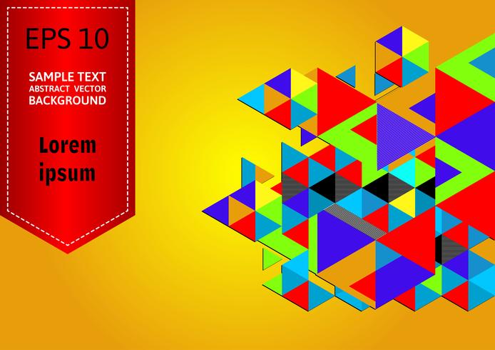 Multicolored geometric abstract vector background with copy space