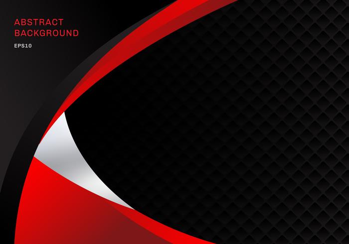 Template abstract red and black contrast corporate business curves background with squares pattern texture and copy space. You can use for cover brochure, poster, flyer, leaflet, banner web, etc. vector