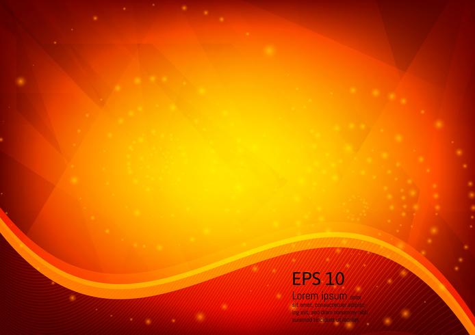 Orange color and light geometric gradient illustration texture abstract vector background