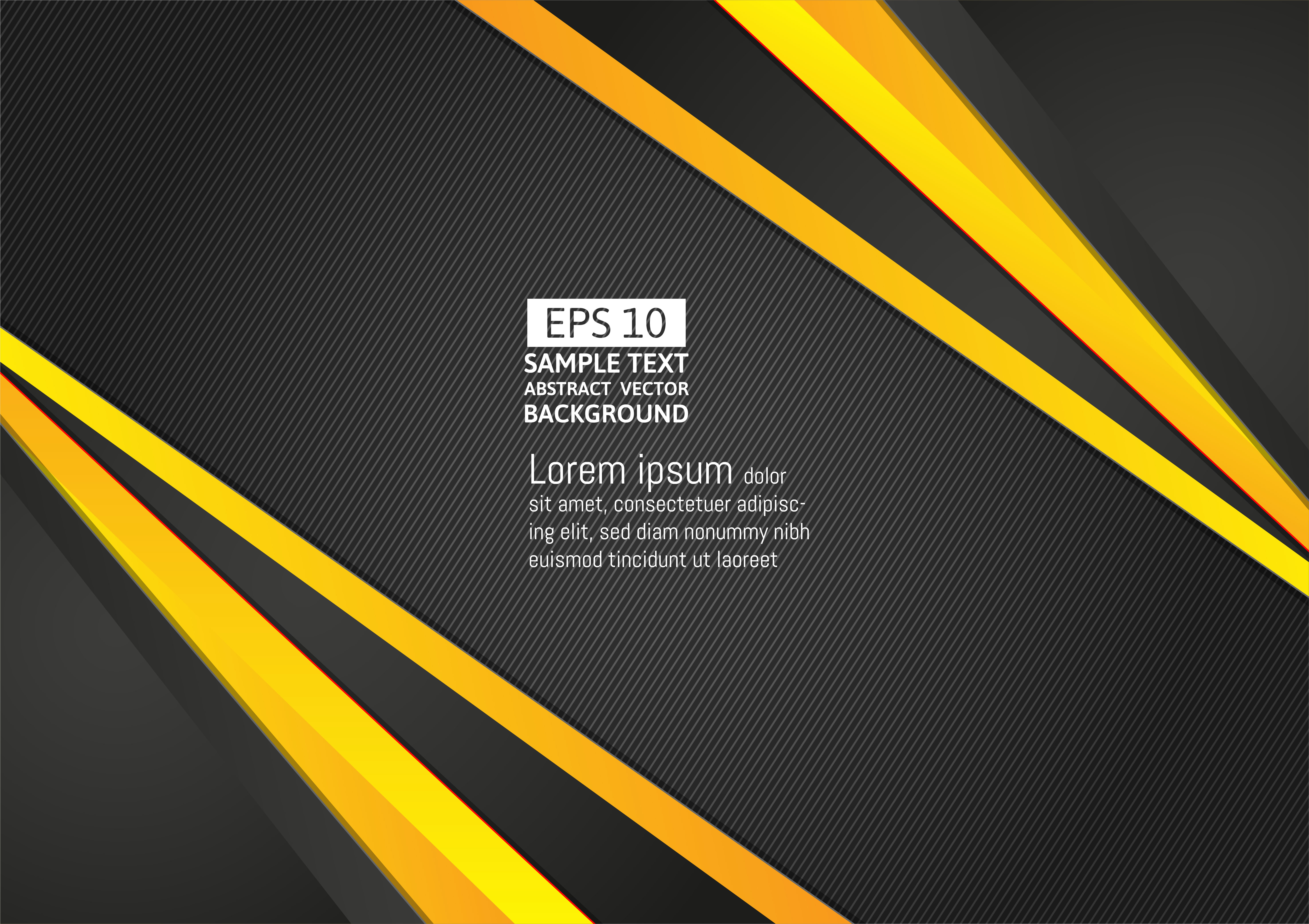 Abstract Geometric Black And Yellow Color Background With Copy