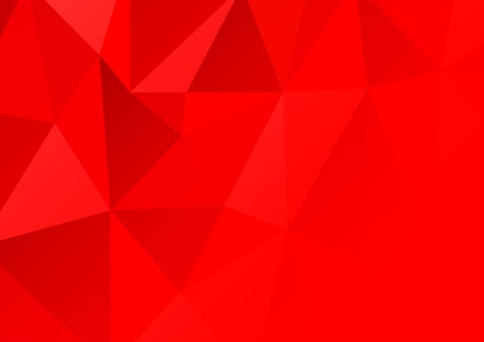 Fondo del extracto del polígono del color rojo. Ilustración vectorial vector