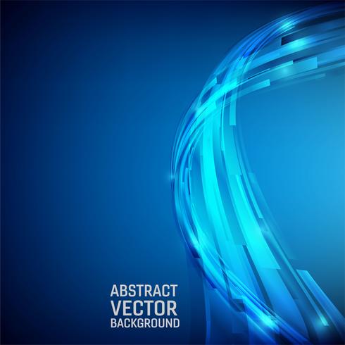 Geometric blue color abstract background. Design wave style with copy space vector