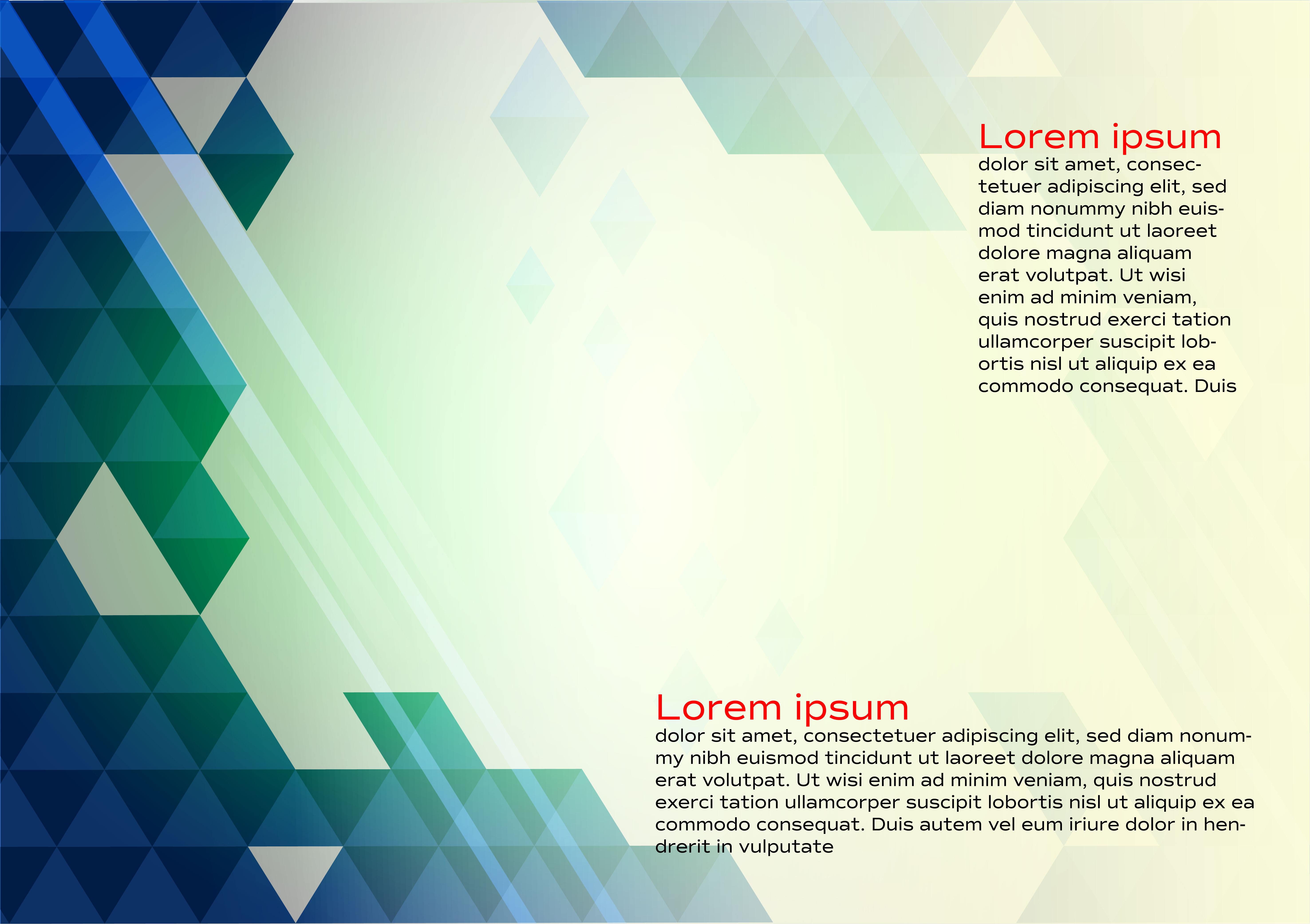 Abstract Geometric Blue Color Background With Copy Space Vector