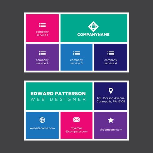 Colorful Business Card  vector