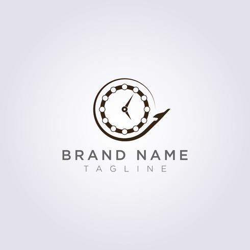 Airplane Logo Design that circles the clock for your Business or Brand vector