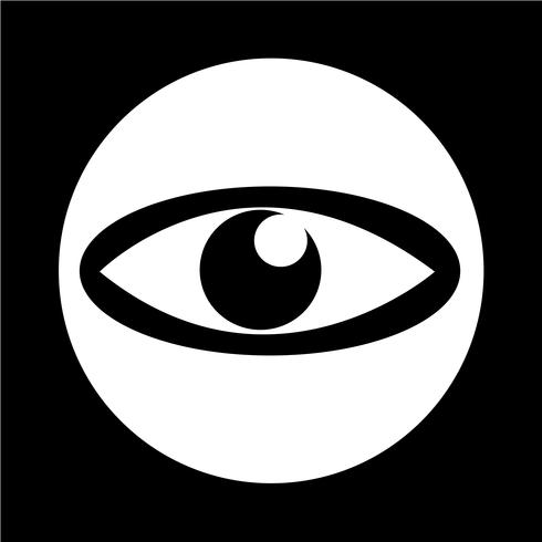 Icono de signo de ojo vector