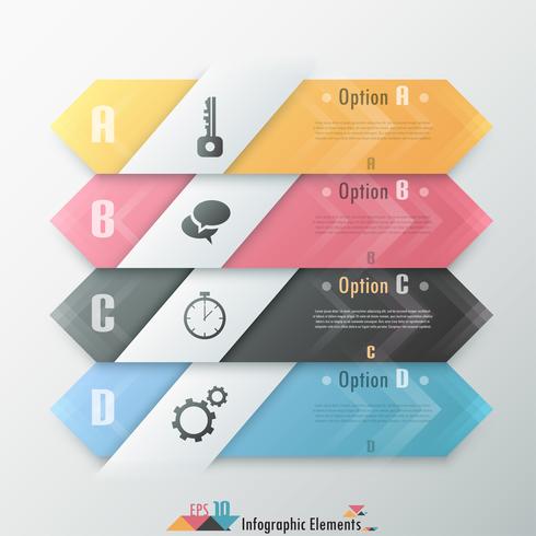 Banner de opciones de infografía moderna vector