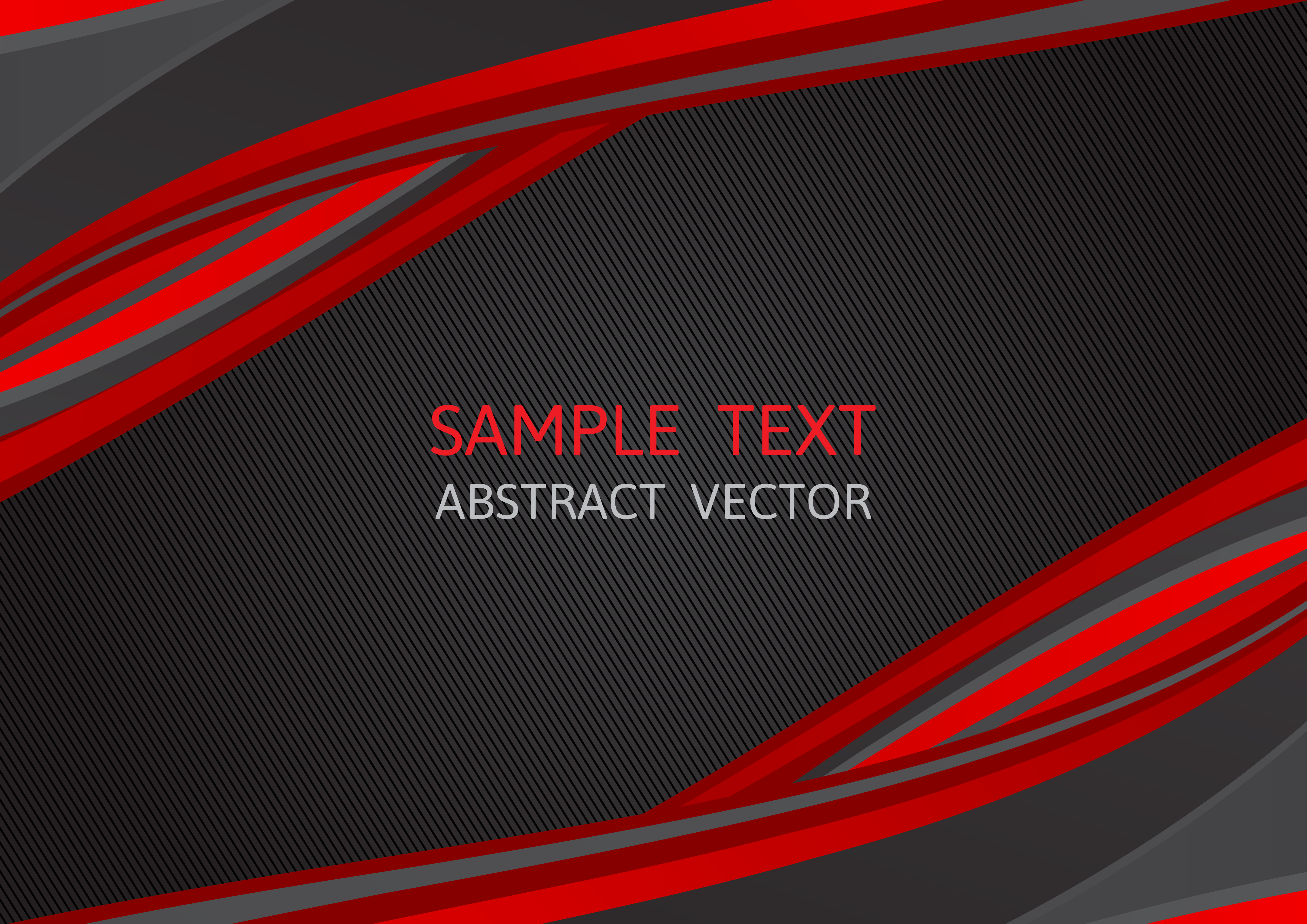 Red And Black Color Abstract Vector Background With Copy Space