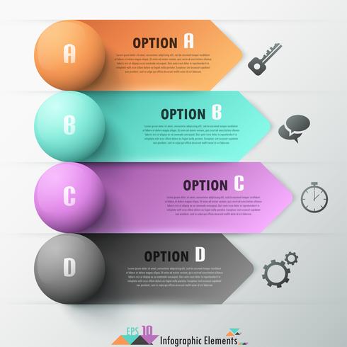 Banner infografía moderna opciones. vector