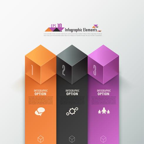 Infografía moderna opciones banner. vector