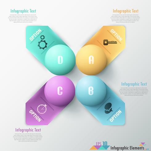 Banner infografía moderna opciones. vector