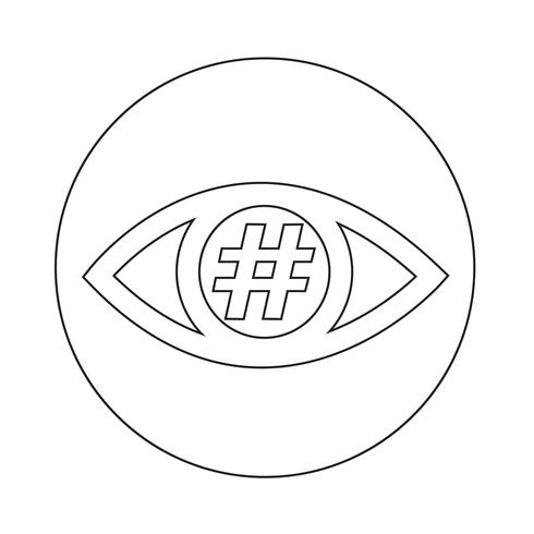 Icono de signo de ojo vector