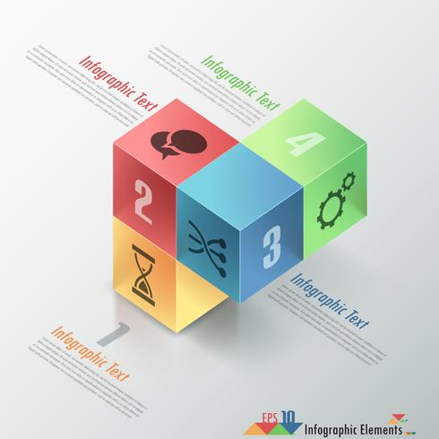 Infografía moderna opciones banner. vector