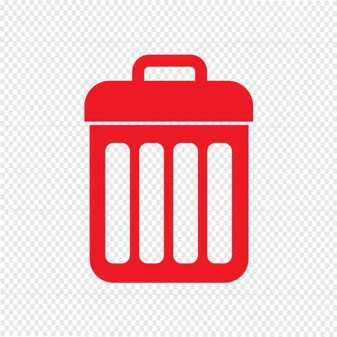 trash bin icon vector illustration