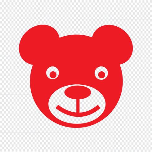 icono de oso ilustración vectorial vector