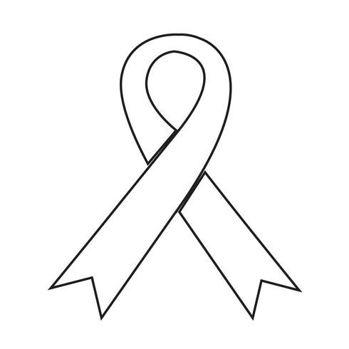 black ribbon icon Vector Illustration