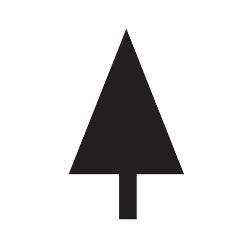 Ilustración de vector de icono de árbol de Navidad