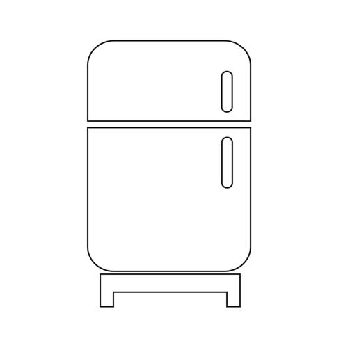 Icono de refrigerador ilustración vectorial vector