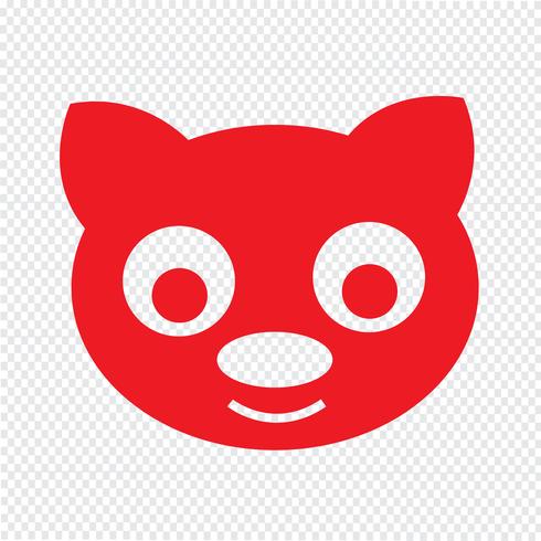 cute cat icon vector illustration